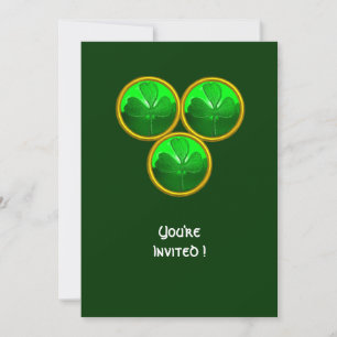 INVITATION FÊTE DE LA SAINT-PATRICK TRÉFLE TRINITÉ