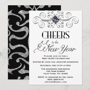 Invitation Fête de la Saint-Sylvestre noire