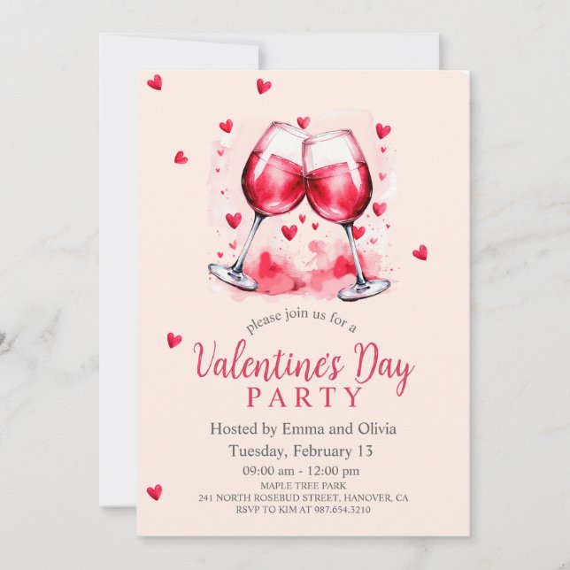 Invitation Fête de la Saint-Valentin (Devant)