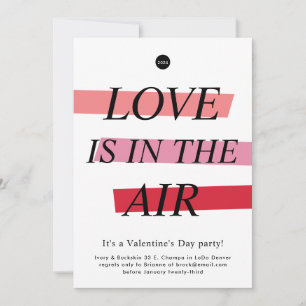 Invitation Fête de la Saint Valentin moderne et audacieuse