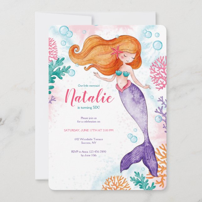 Invitation Fête de la sirène 2 (Devant)