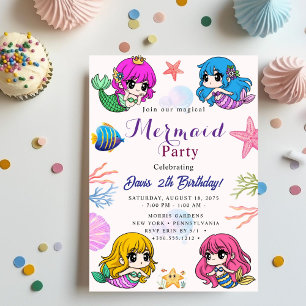 Invitation Fête de la sirène Bash