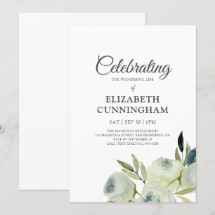 Invitation Fête de la vie Aquarelle Florale Botaniques