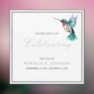 Invitation Fête de la vie des colibris d'aquarelle