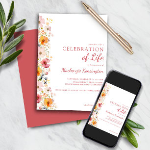 Invitation Fête de la vie des Fleurs sauvages de DelicateWate
