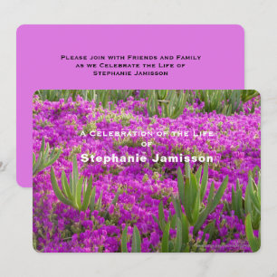 Invitation Fête de la vie, Plante de glace Fleurs violettes