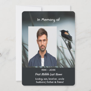 Invitation Fête de la vie Service de l'aile rouge Blackbird