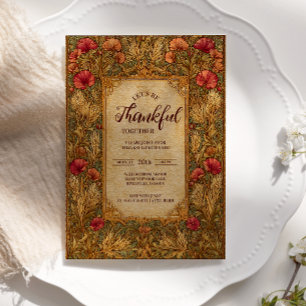 Invitation Fête de l'action de grâce de la récolte rustique