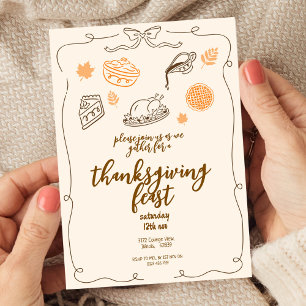 Invitation Fête de l'Action de grâce   Dîner d'automne