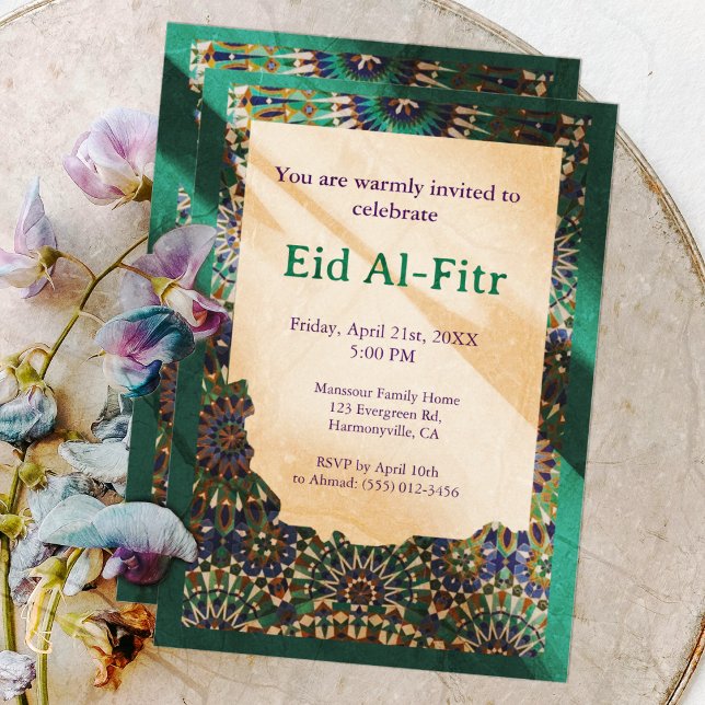 Invitation Fête de l'Aïd Aïd el-Aïd fête ornementale de l'Aïd (Créateur téléchargé)