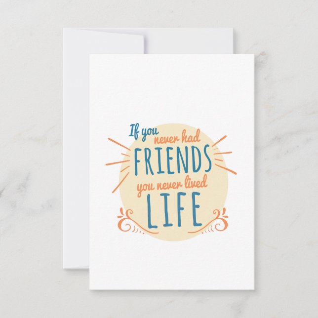 Invitation Fête de l'amitié pas d'amis pas de vie (Devant)