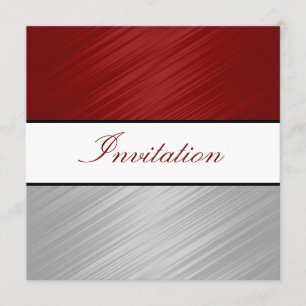 Invitation Fête de l'Argent rouge foncé
