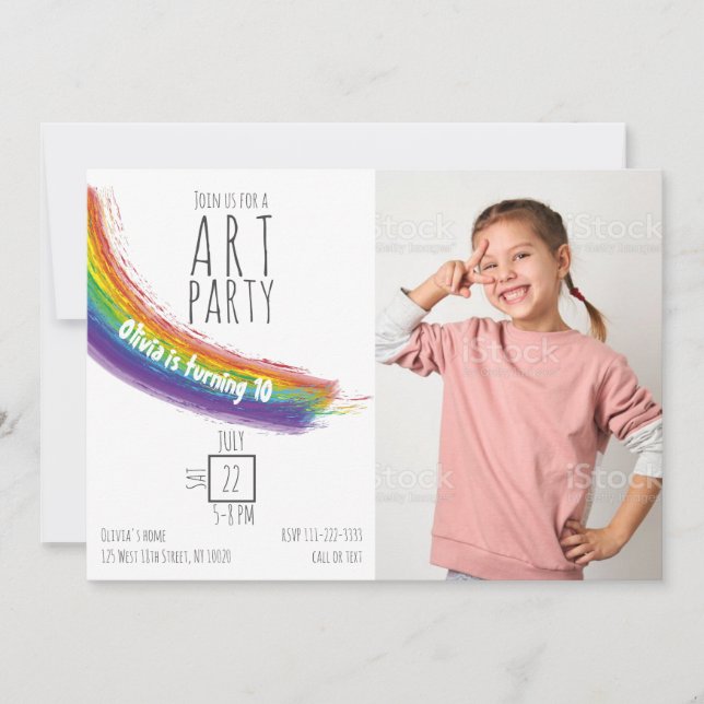 Invitation Fête de l'Art de couleur (Devant)