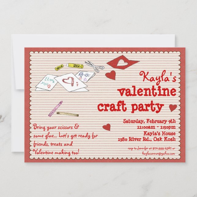 Invitation Fête de l'Artisanat Valentin ou fête d'anniversair (Devant)