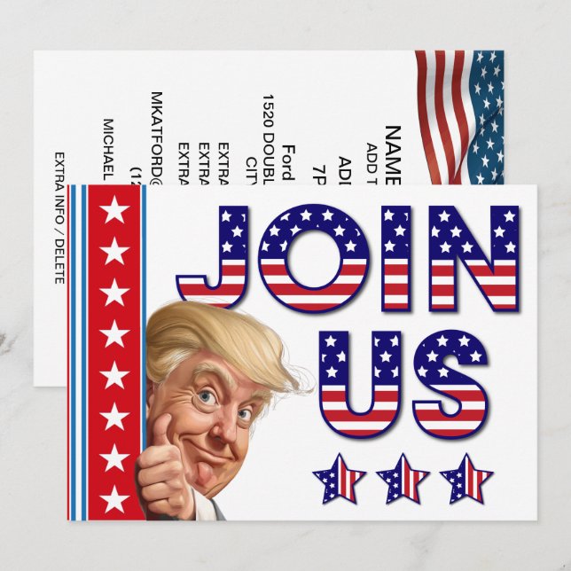 Invitation Fête de l'élection présidentielle (Devant / Derrière)