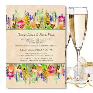 Invitation Fête de l'Elopement Floral du printemps