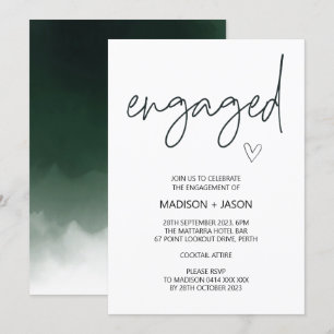 Invitation Fête de l'engagement très engagé Noir Blanc Simple