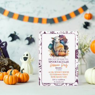 Invitation Fête de l'Halloween à l'agneau lunaire Spooktacula