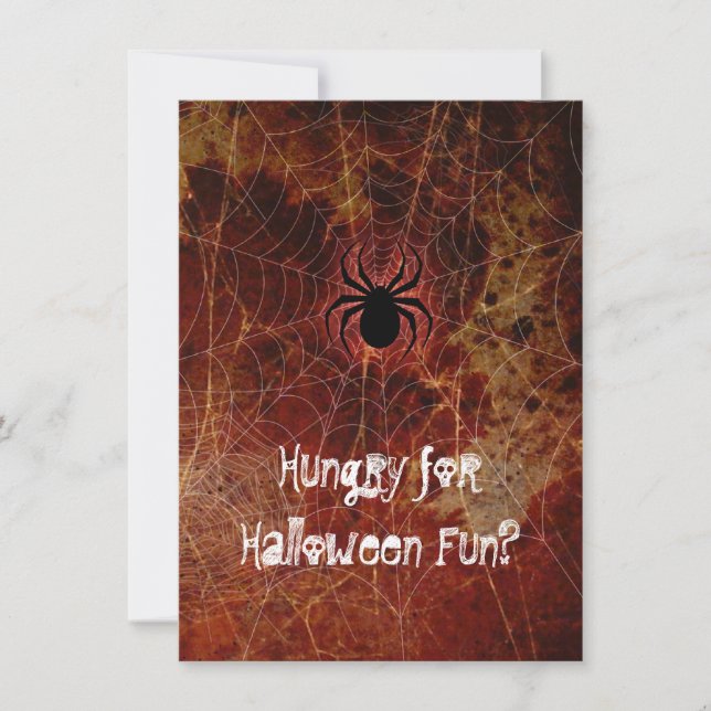 Invitation Fête de l'Halloween de la faim (Devant)
