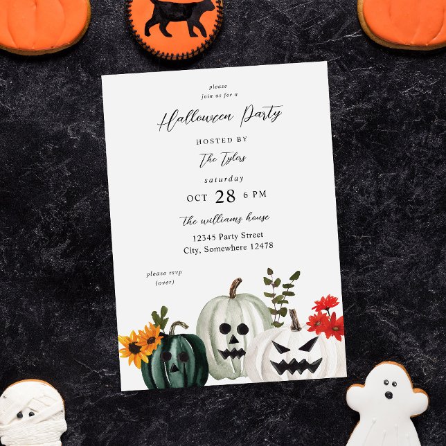 Invitation Fête de l'Halloween de la marque ou du Citrouille (Créateur téléchargé)