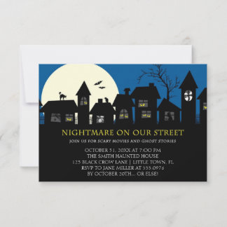 Invitation Fête de l'Halloween du film d'horreur