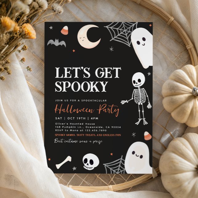 Invitation Fête de l'Halloween Éffrayante pour le fantôme (Créateur téléchargé)