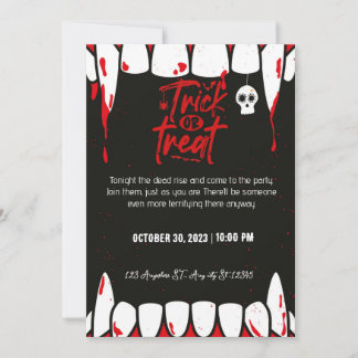 Invitation Fête de l'halloween foncé