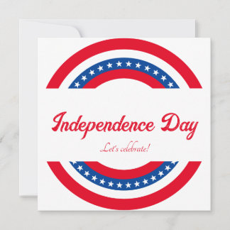 Invitation Fête de l'Indépendance aux étoiles et aux rayures