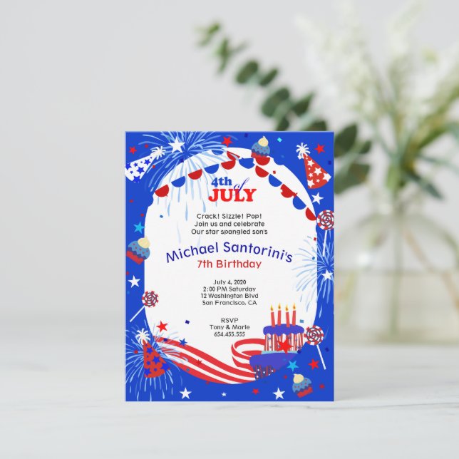 Invitation Fête de l'Indépendance Bash : Fête de l'Anniversai (Debout devant)