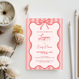 Invitation Fête de lingerie à bordure rétro fantaisiste