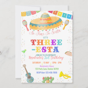 Invitation Fête de l'Invitation de trois ans 3e anniversaire