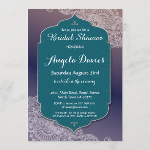 Invitation Fête de l'mariée à bijoux de style henné Invitatio