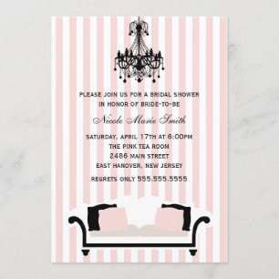 Invitation Fête de l'mariée chic