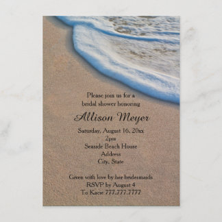 Invitation Fête de l'mariée de sable et de mousse de mer