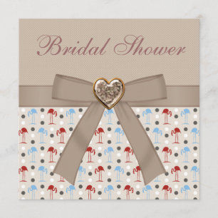 Invitation Fête de l'mariée des Flamants roses de Whimsland W