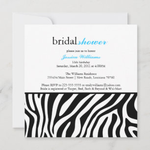 Invitation Fête de l'mariée d'impression Zebra