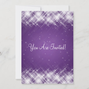 Invitation Fête de l'mariée Élégante Glamore Étincelle Purple