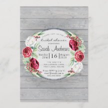 Fête de l'mariée en bois floral rustique