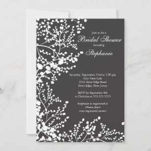 Invitation Fête de l'mariée florale de la respiration de bébé