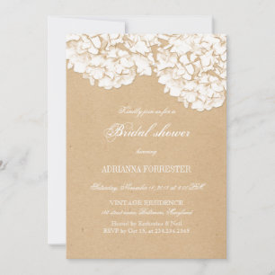 Invitation Fête de l'mariée florale de Russe Hydrangeas