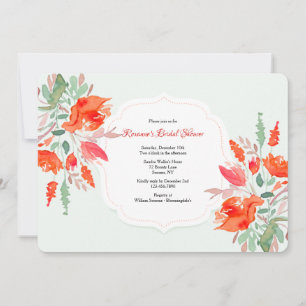 Invitation Fête de l'mariée Imaginaire aquarelle