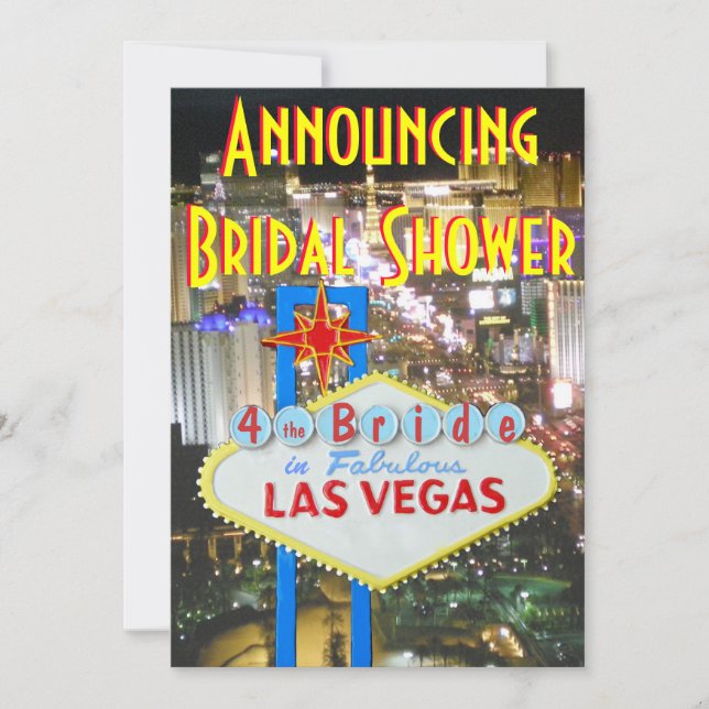 Invitation Fête de l'mariée Las Vegas (Devant)