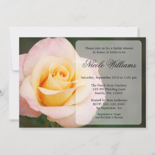Invitation Fête de l'mariée Rose de pêche