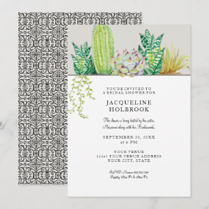 Invitation Fête de l'mariée Russe de Cactus