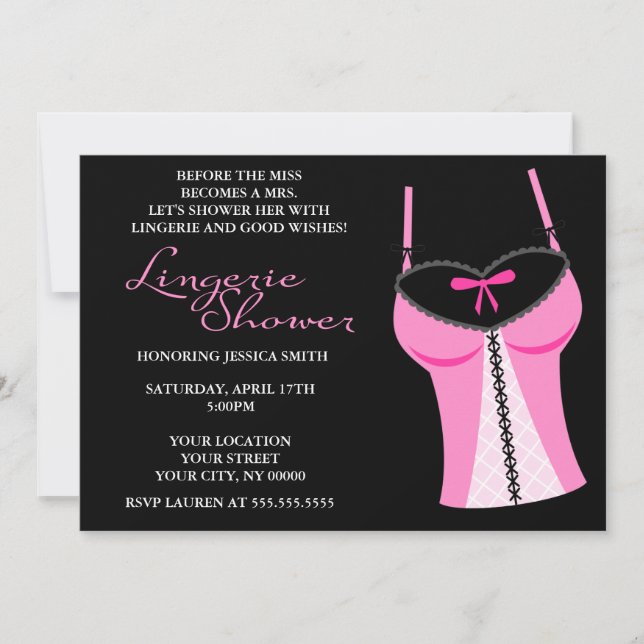 Invitation Fête de l'mariée sassy (Devant)