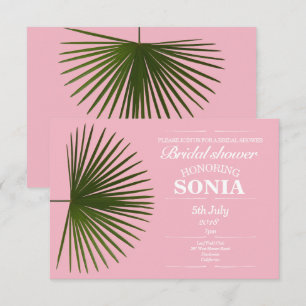 Invitation Fête de l'mariée Tropical Palm Frond Leaf Mariage