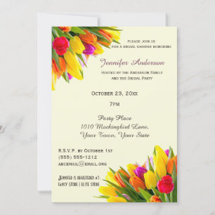 Invitation Fête de l'mariée Tulip