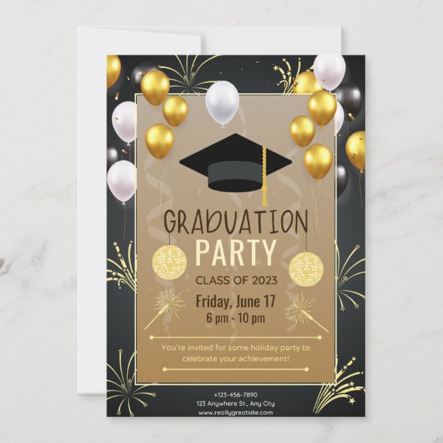 Invitation Fête de l'obtention du diplôme (Devant)