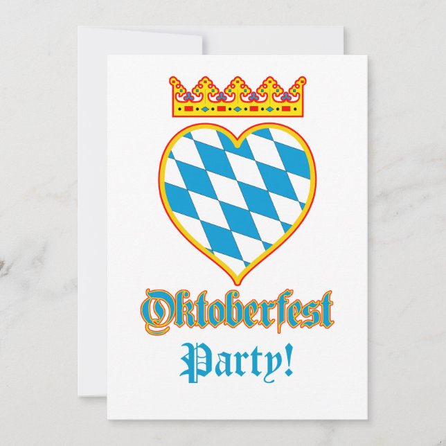 Invitation Fête de l'Oktoberfest (Devant)