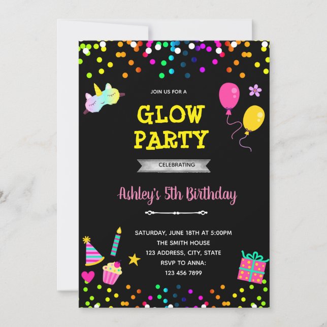 Invitation Fête de lueur et de sommeil (Devant)